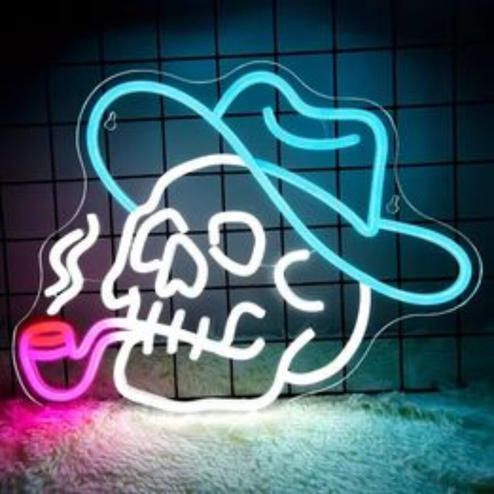 COWBOY SKULL NEON LED SIGN